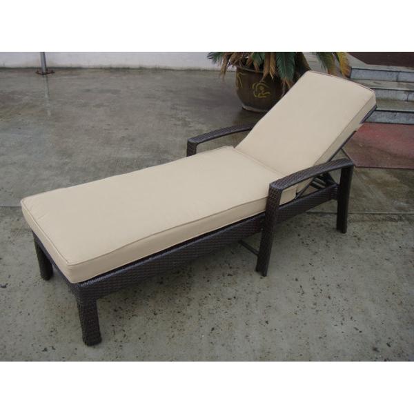 Foldable Rattan Sun Lounger