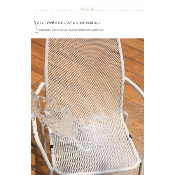 Stainless Steel Outdoor Metal Cafe Table And Chairs Set For Sun Protection