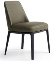 Sillas de cuero poner crema Wearproof del comedor con las piernas negras