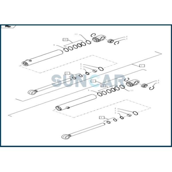 СЛУЧАЙ 1021F 1021G затяжелителя fpr набора уплотнения цилиндра управления рулем 84404910