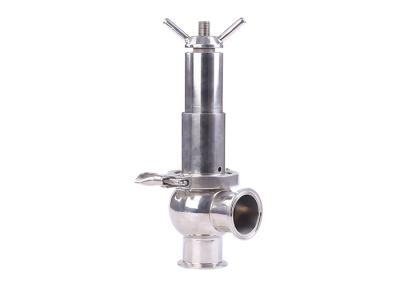 Adjustable Tri Clover Hygienic Pressure Relief Valve 2.8 PSI To 43.5 PSI