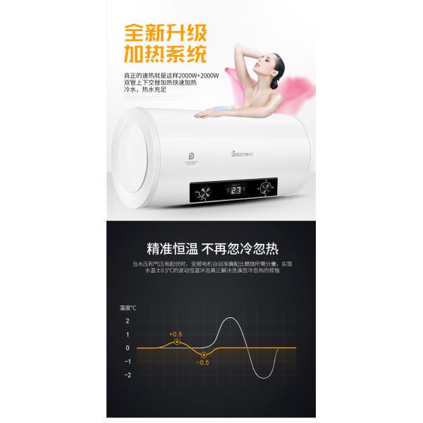 Bathroom Electric Storage Water Heater 2000W 220V Custom Color