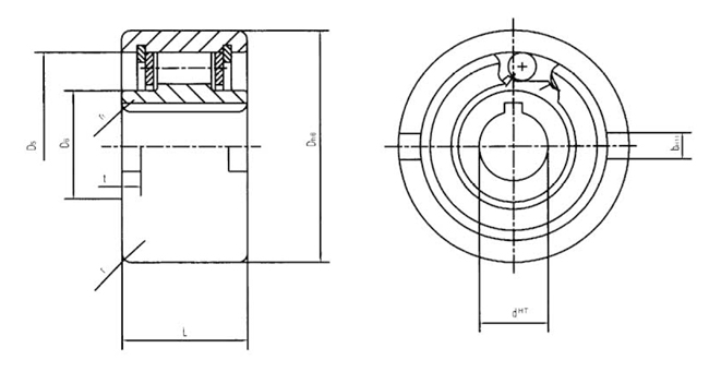 Подшипник ролика пути пандуса одного ролика NF45 Freewheel муфта Backstop