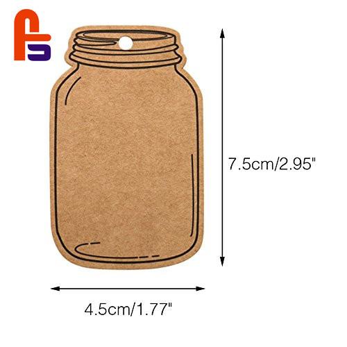 Personality Bottle Shape Recyclable Personalized Brown Paper  Screen Printing Cardboard Gift Tags