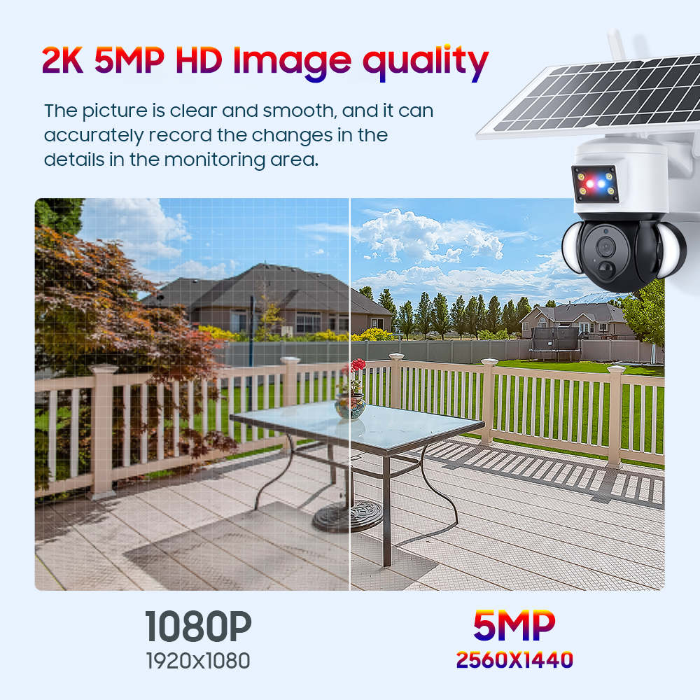 конюшня цвета камеры 4G CCTV 2K 5MP солнечная приведенная в действие на открытом воздухе белая