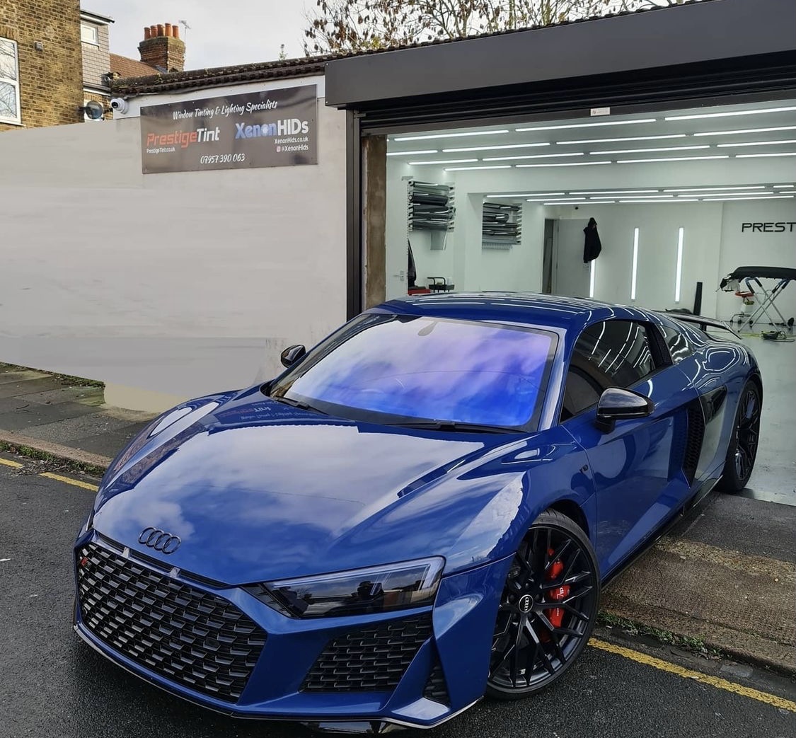 70% VLT Blue Reflective Chameleon Car Window Film 2mil PET