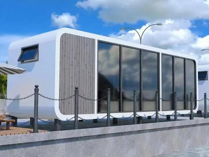 Modern Portable Mobile Apple Cabin House Factory Direct Sale Waterproof Container Material for Camping or Hotel Use