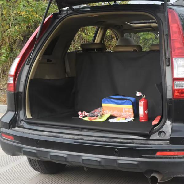 Customized Dog Back Seat Covers Durable Pet Car Seat Covers With Leash Folding Feeding Bowl