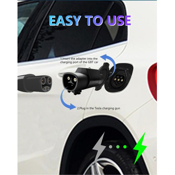 GBT Interface Standard Black 7kw Tesla EV Charging Adapter NACS to Car Connector Socket Switch 32A Output Current EV Charger