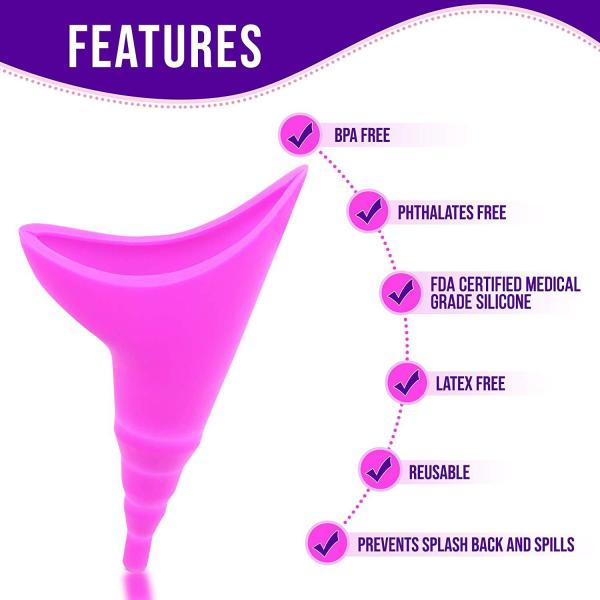 Hot products Portable Women Standing Pee Reusable Silicone Female Urine Device