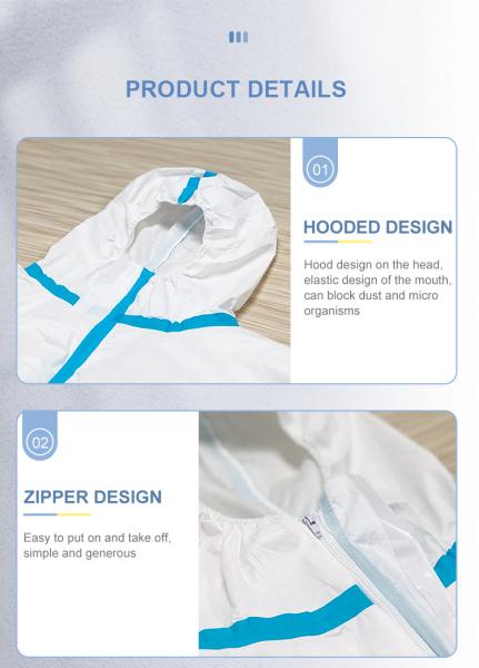 Ppe Medical Isolation Gown S-4XL Size For Work Protection