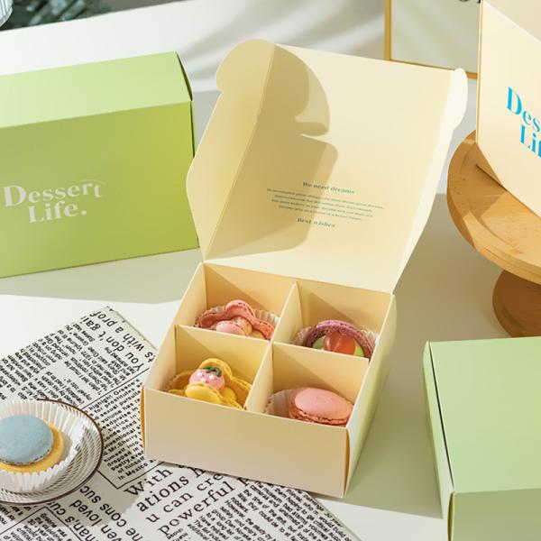 Snowflake Crisp Nougat Custom Paper Boxes Cookie  Macaron Packaging Boxes