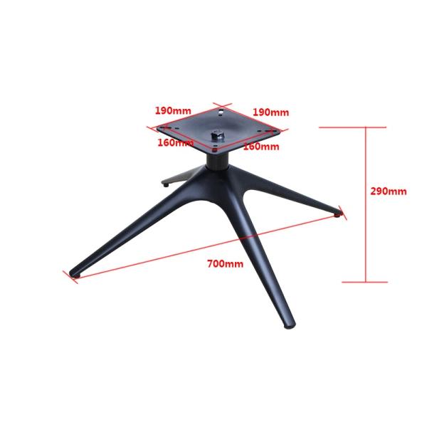 Improve Your Posture And Health With Ergonomic Adjustable Aluminium Alloy Office Chair Metal Base In Black