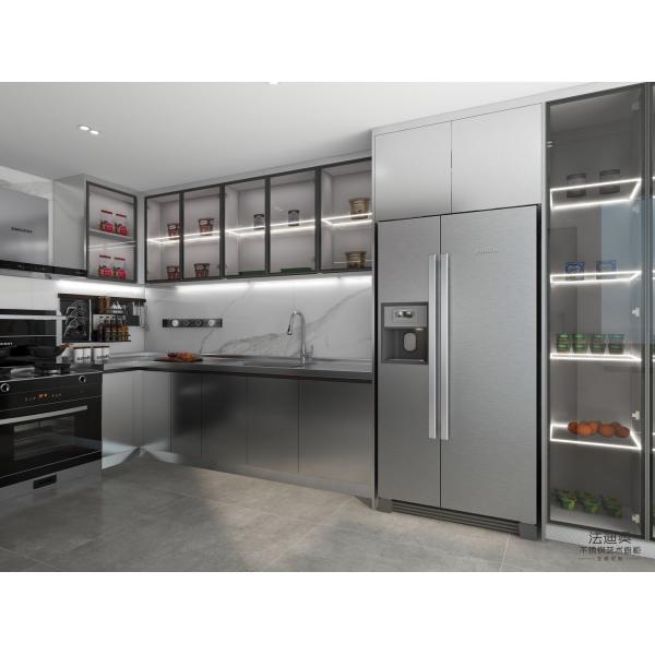 Effortless Cooking With Fadior Modern Elegance U-Shaped Original Stainless Steel Kitchen Cabient