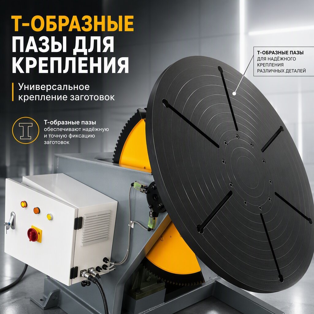 600kg Load Capacity Welding Positioner with Durable Transmission Parts and Reinforced Steel Frame for Long Term Workshop