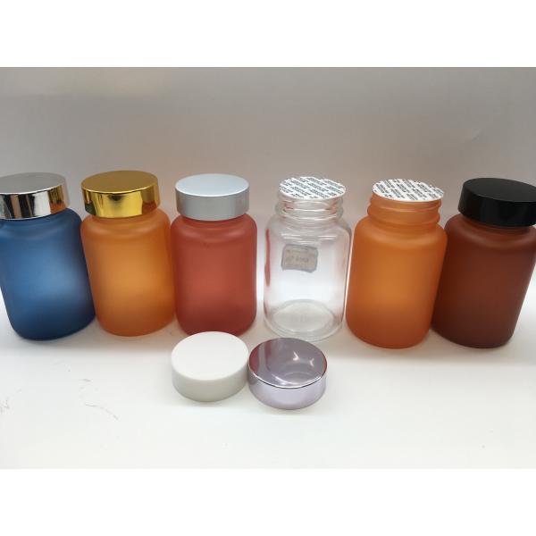 Translucent Frosted Glass Capsule Bottle Electroplate MSDS For Drugs