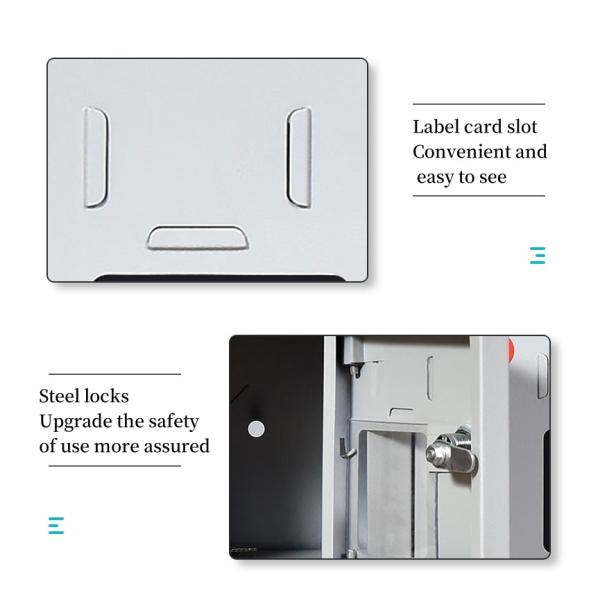 Modern 12-Door Metal Steel Storage Cabinet Cell Phone Charging Locker for Office School Gym Supermarket Hospital Use