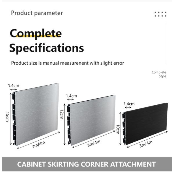 Baseboard Accessories PVC Skirting Board Holding-Down Line in Modern Design 24cm Width