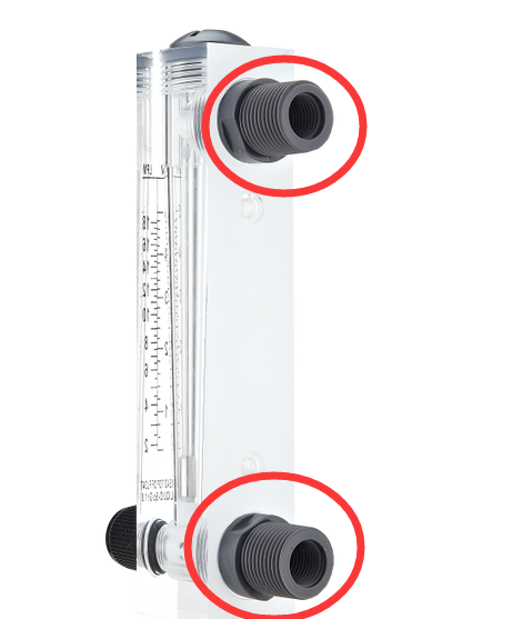 Water and Air Flowmeter 1/4 inch to 1 inch LZM Series Acrylic Panel with ± 4% Accuracy