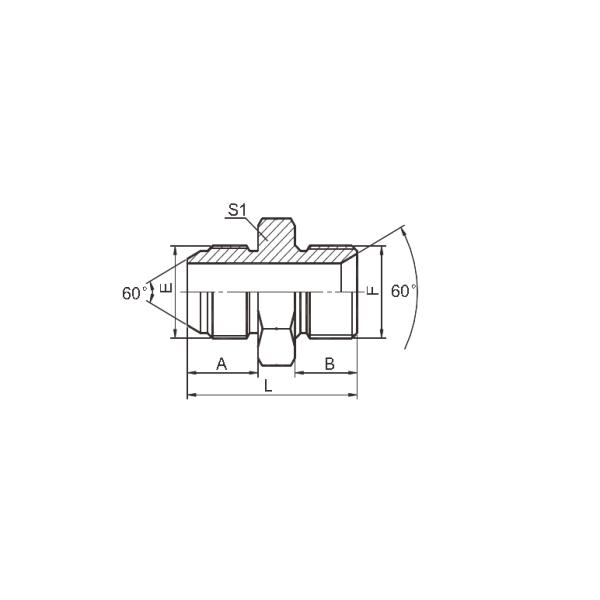 Nipple Bspt Fittings Stainless Steel Male Double 60 Degree Cone Fittings