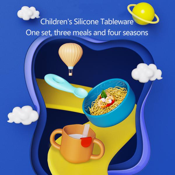 Flexible Waterproof Infant Drinking Cup Baby Bottle Feeding Bowl For 2 - 4 Years Kids Dining