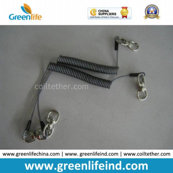 Popular Bungee Spiral Coil Cord W/Key Ring Ends