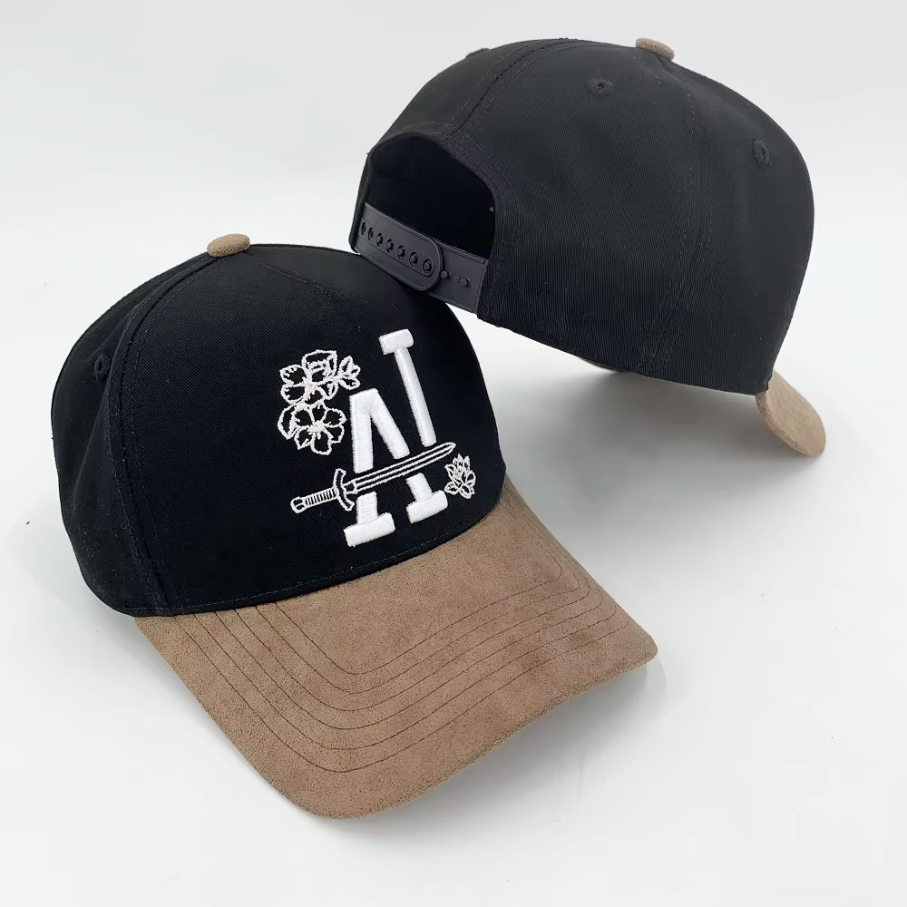 Embroidered Baseball Cap Custom 3D Suede Made Curl Brim Structured Sports A Frame K Frame Outdoor