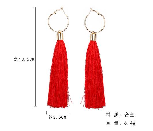 Lady's earrings tassel earrings