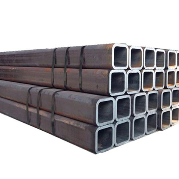 Black Seamless Steel Pipes Square Shape Hot Rolled Steel Pipe Long Lasting