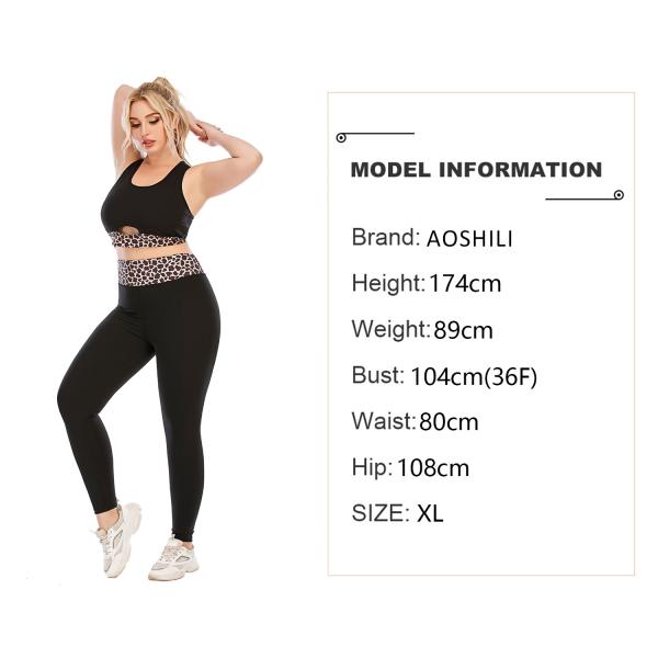Anti UV Women's Plus Size Sportswear High Waist Matching Sports Bra And Leggings