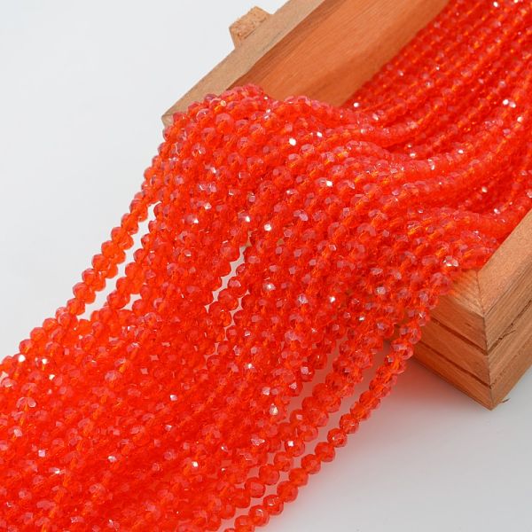 Factory Wholesale Exquisite Colorful 2/3/4/6/8/10mm Faceted Crystal Glass Beads Lampwork Glass Beads
