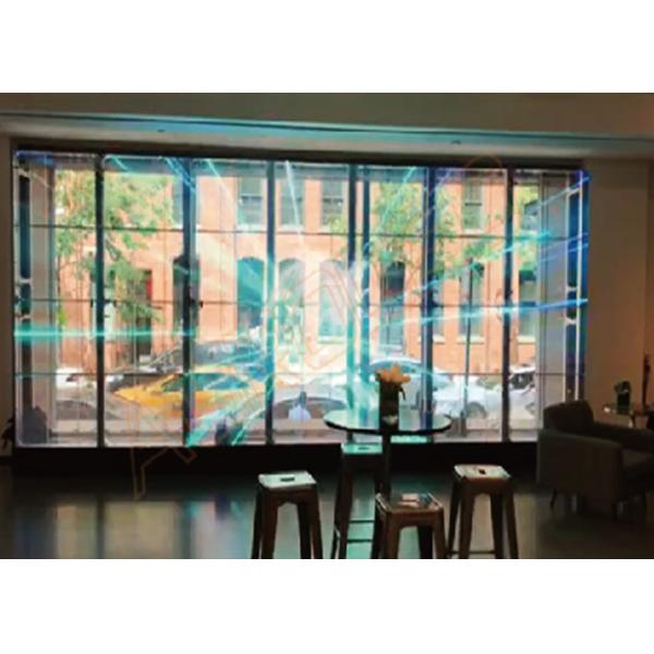 Slim Light Weight Transparent LED Screens Quiet See Through Displaying 960*640
