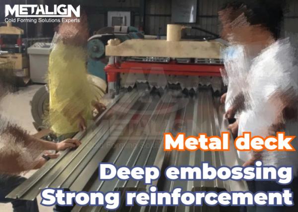 Embossed Roll Former Machine For Concrete Bonding Floor Decks
