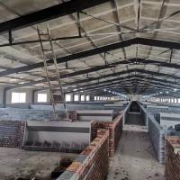 Oficina de estruturas de aço pré-fabricadas de grande comprimento com mezzanine e guindaste