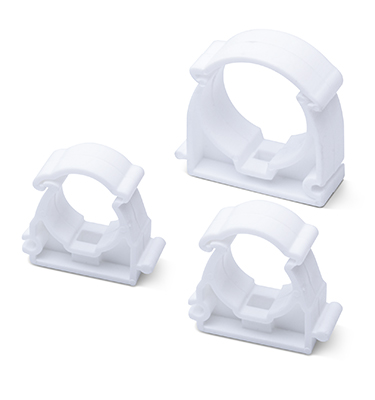 16MM White Plastic Pipe Clip Multipurpose Plastic Pipe Clamps High Elasticity
