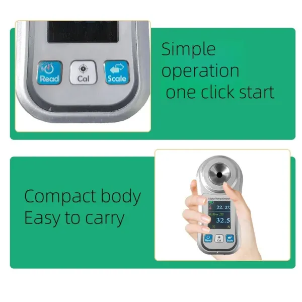 Digital Brix Refractometer Salinity Honey Wine Beer Alcohol Clinical Car Coffee