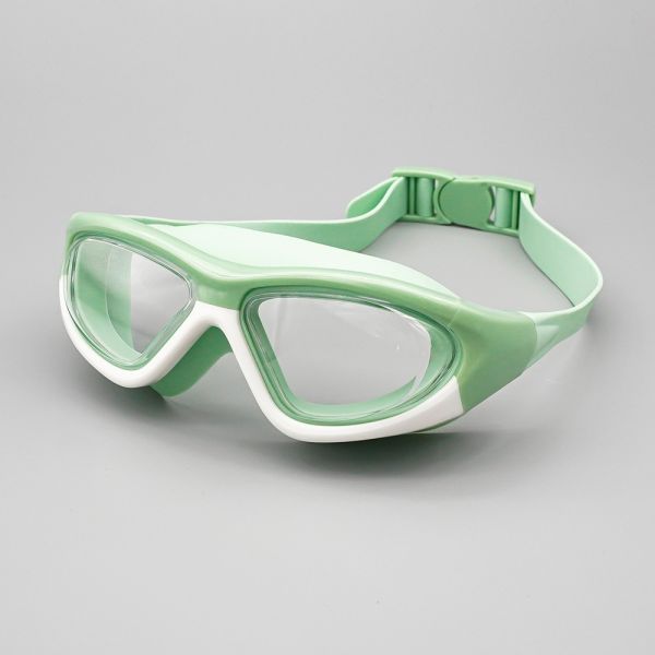 Big Frame Children Swimming Goggles With Silicone Gasket And Rainbow Plating Lens