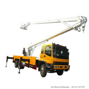 Truck Mounted 16m Aerial Work Platforms woith Water tanker High Performance Whtsp:+8615271357675