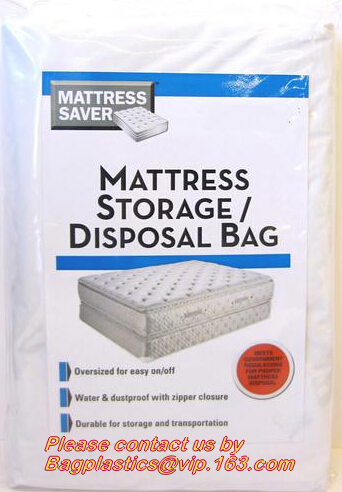 Plastic Mattress Protector Bag or Sofa Cover For Storage ,Moving, High tensile strength matress packing bags
