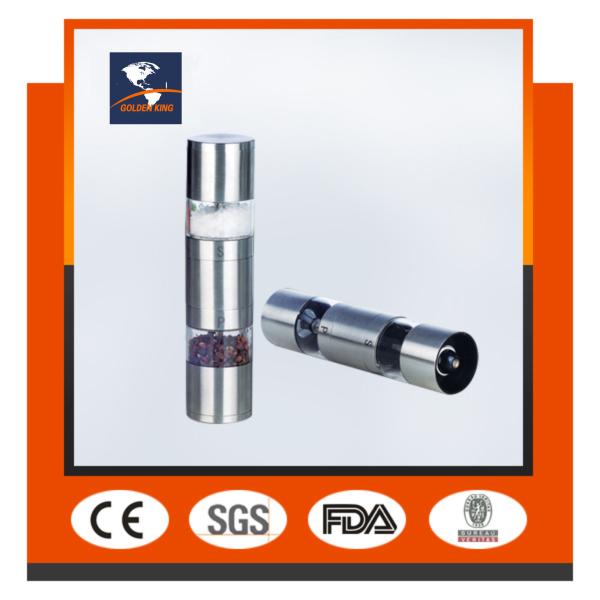 High quality Stainless Steel 2 in1 Salt and Pepper Mill GK-S21/2 in1 pepper mill/grinder/