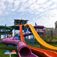 Sécurité Corps en fibre de verre Parque aquatique coulissant pour enfants Parque aquatique haute durabilité