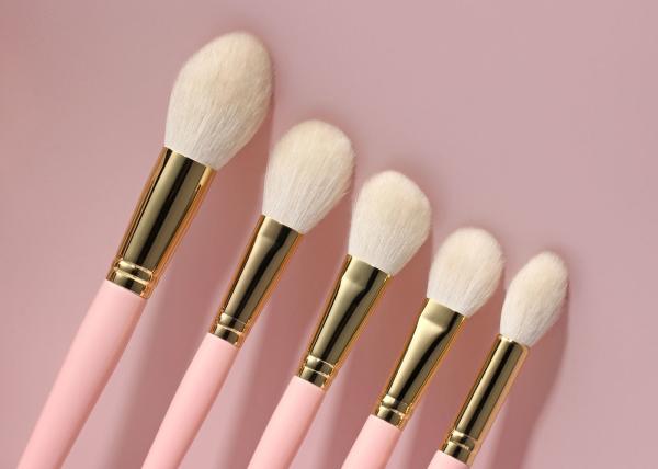 Rosa Nude do ouro de Vonira 19 partes do maquilhador natural Brushes do cabelo
