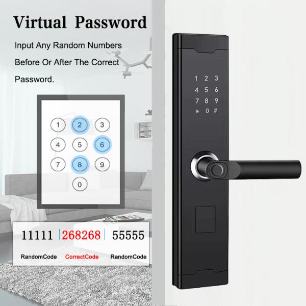 Biometric Smart Fingerprint Door Lock Aluminum Alloy 6V 4x AA Batteries