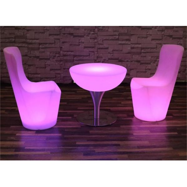 Modern Cheap Price Outdoor Coffee Shop Remote Control LED PE Table and Sofa Set for Cocktail bar