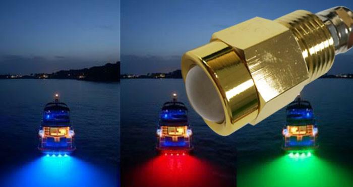 IP 68 RGB 9W свет приведенный рыбной ловли погружающийся света дренажной пробки шлюпки/12 вольт