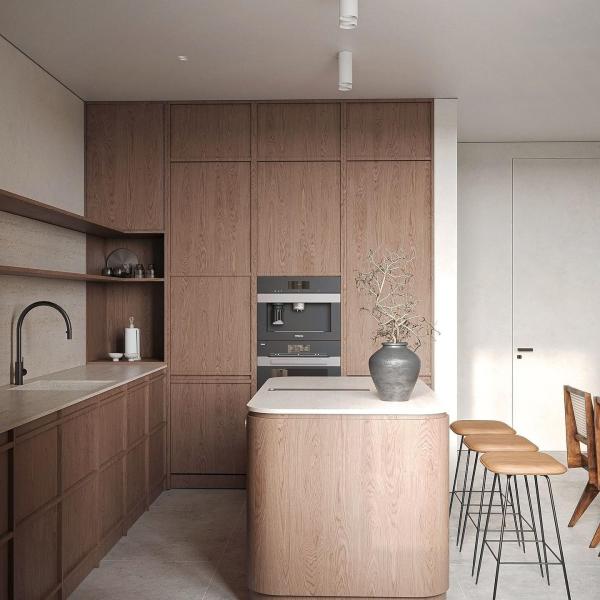 Luxury Modern Cupboard Custom Furniture Island Manufacturer French Kitchen Cabinet Lacquer Veneer Melamine Board for Apartment