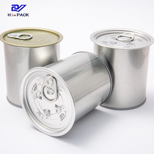 Peel Off Opening Round Tin Can D73x85mm Tin Packaging For Food