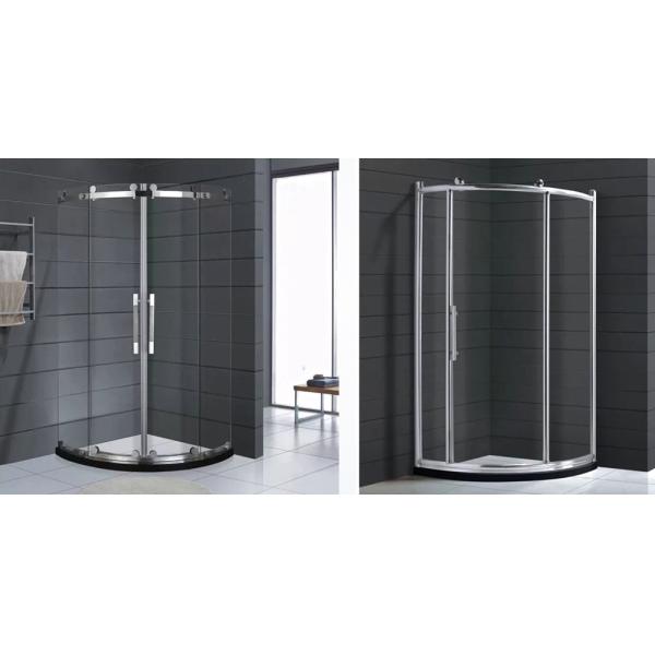 4mm 6mm Tempered Glass Bathroom Shower Cabinets With Metal Hinge And 304 Stainless Steel Door Handle