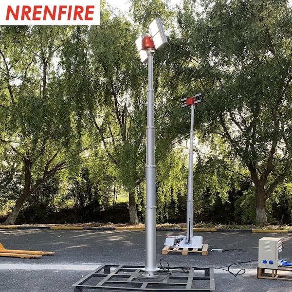 Fire Tender Vertical Mounted 6m pneumatic telescopic mast 4x180W LED Lights