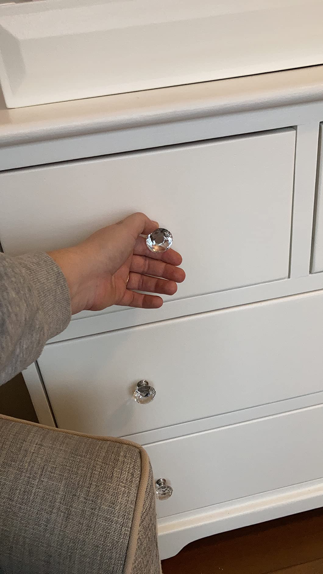 2025 Crystal Diamond Shape Kitchen Bedroom Hotel Cabinet Handles Knobs with Easy Installation